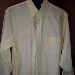 Men's Dover Oxford (Button-Up) Shirt (Light Yellow) XL